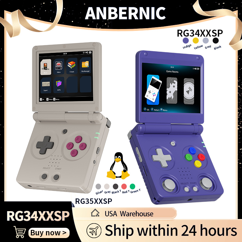 Retro Gaming Realm - Anbernic RG34XXSP RG35XXSP Konsol Game Genggam