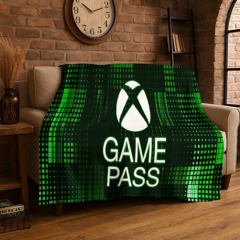 Retro Gaming Logo - Selimut Flanel Logo Gamer Gaming Xbox