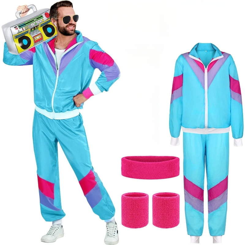 Retro Gaming Jacket - Kostum Gaun Mewah 80S 90S untuk