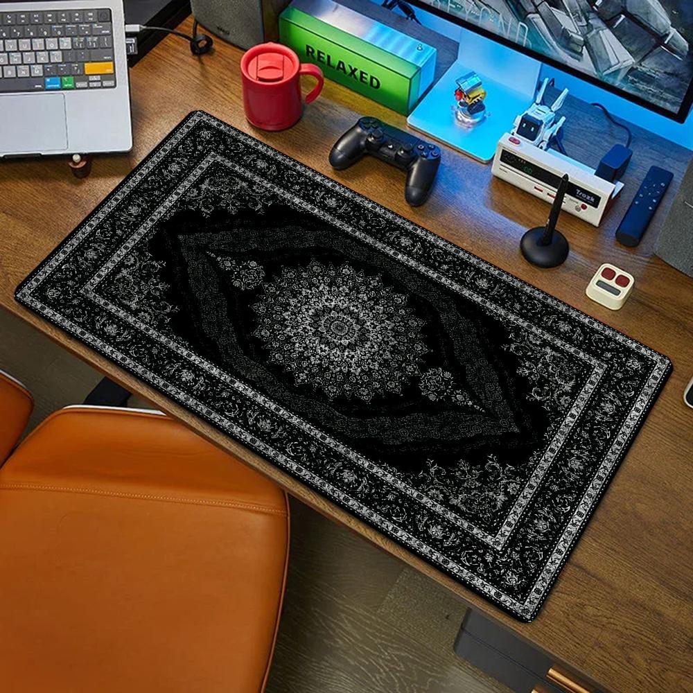 Retro Gaming Realm - Karpet Persia Hitam Baru Alas Mouse