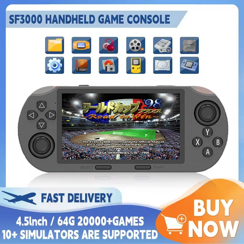 Retro Gaming Handheld Console - SF3000 konsol Game genggam portabel, Game