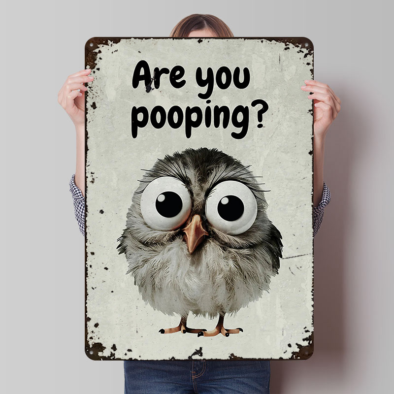 Retro Poster Gaming - Poster Meme Burung Hantu Lucu untuk