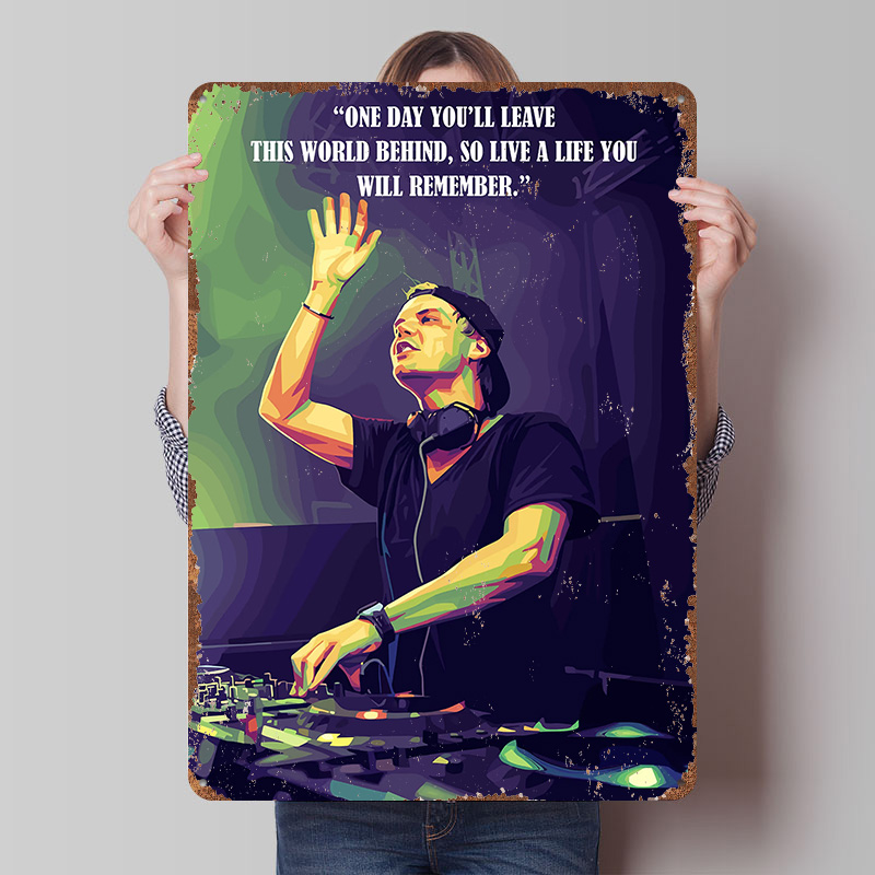 Retro Poster Gaming - Poster Cetak Kutipan Avicii, Seni Dinding