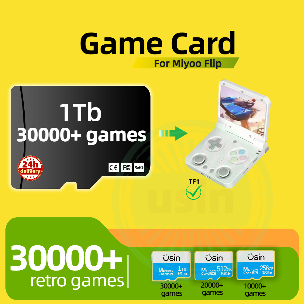 Retro Gaming Handheld Console - Kartu Permainan untuk Miyoo Flip 30000