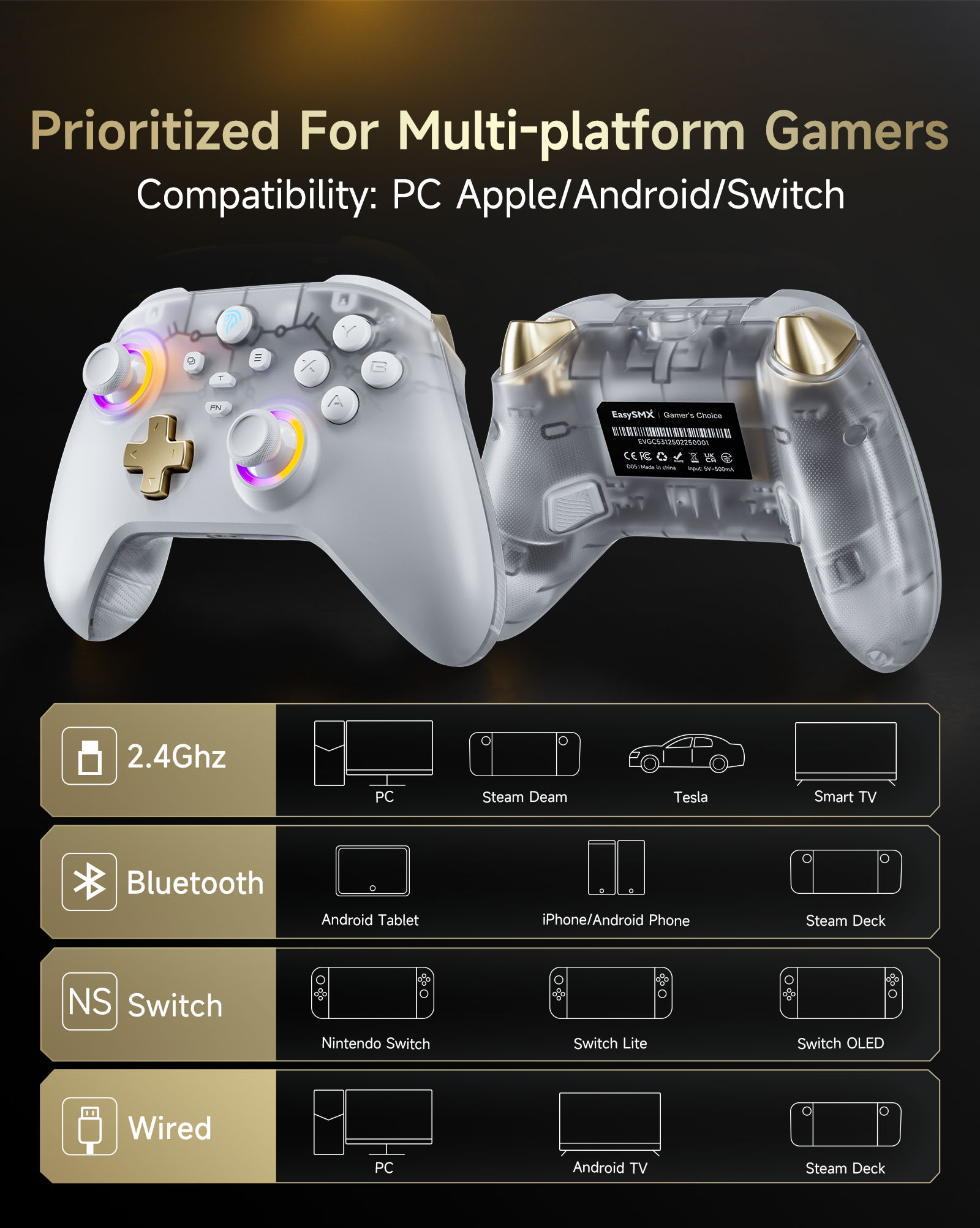 Nes Controller Usb - EasySMX D05 Wireless Gamepad untuk Nintendo