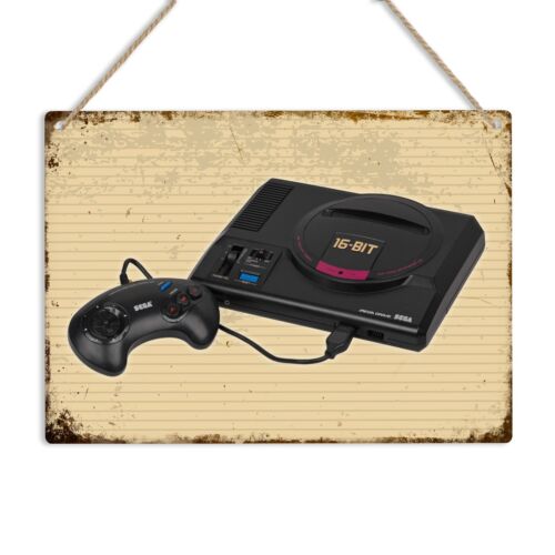Retro Poster Gaming - Mega Drive Konsol Game Retro Plakat
