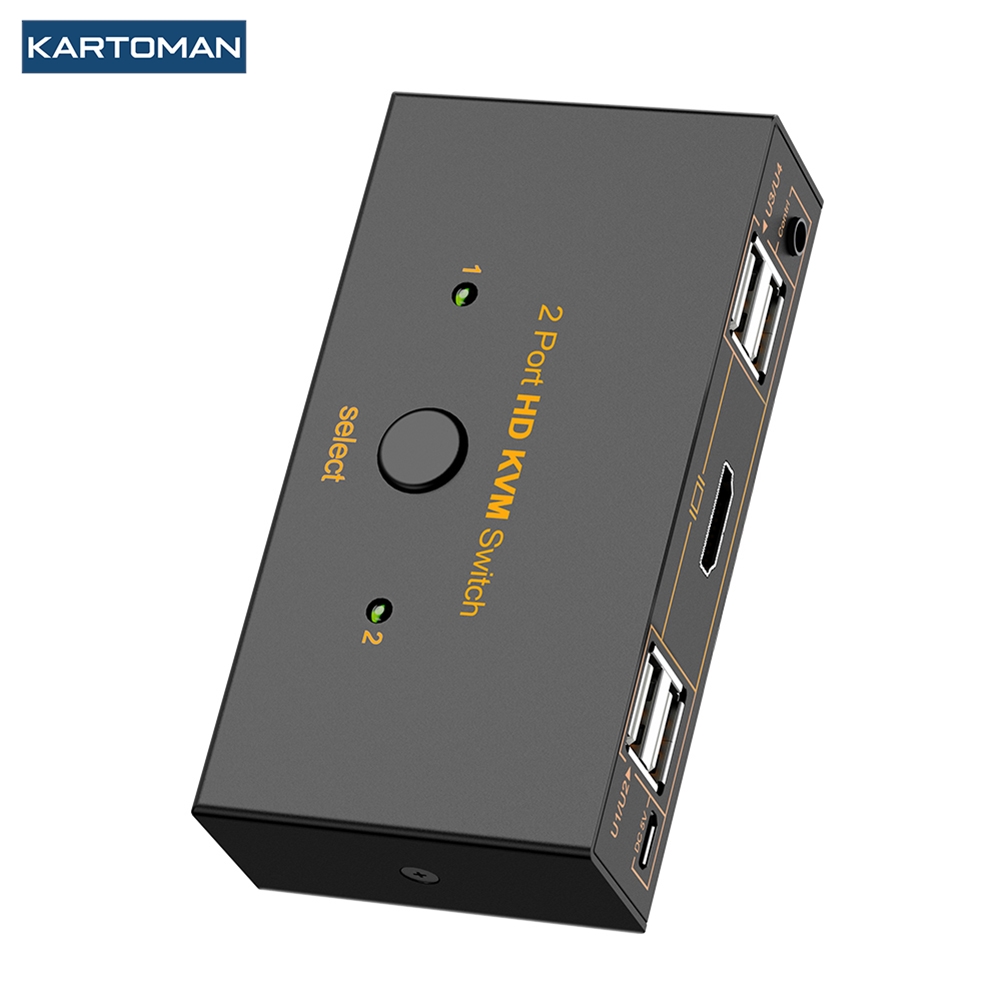 KVM switch USB 2.0 HDMI-kompat - Controller Adapter Usb ulasan dan harga