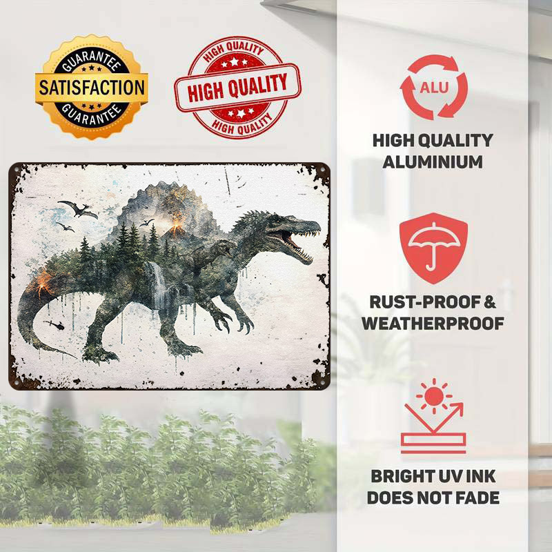 Poster Logam Spinosaurus Seni  - Retro Poster Gaming ulasan dan harga