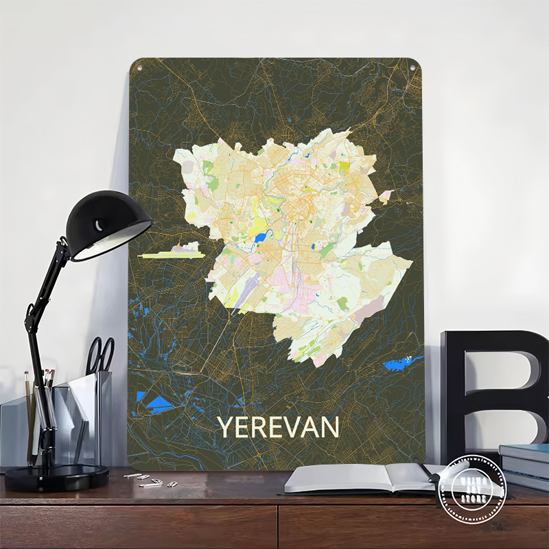 Poster Peta Kota Yerevan dari  - Retro Poster Gaming ulasan dan harga