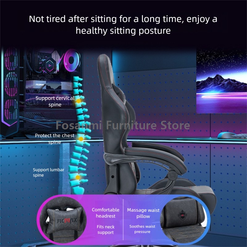 Kursi Komputer Gaming Kulit Re - Retro Gaming Desk ulasan dan harga