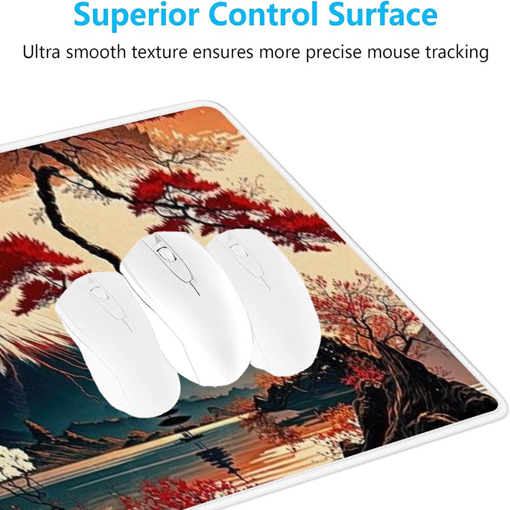 Ukiyo-e Red Maple Mount Fuji M - Retro Gaming Desk ulasan dan harga