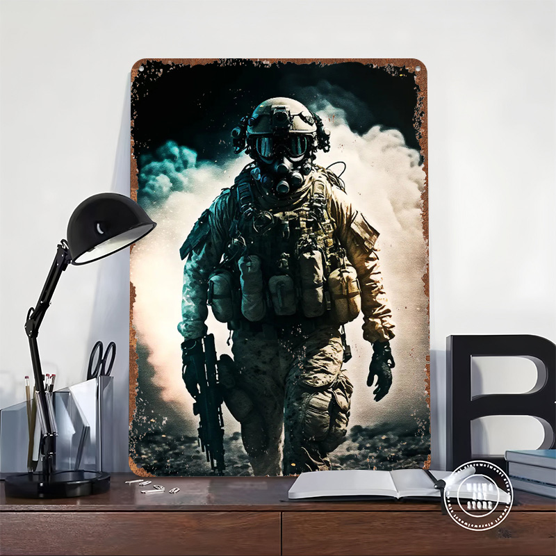 Poster Logam Troops Hunter Sen - Retro Poster Gaming ulasan dan harga