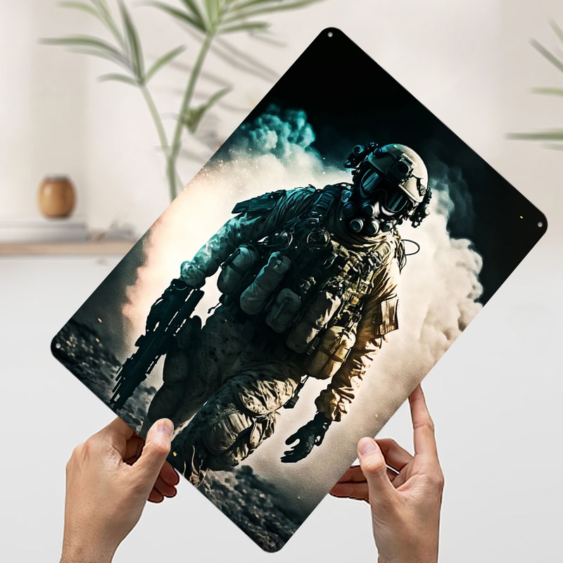 Poster Logam Troops Hunter Sen - Retro Poster Gaming ulasan dan harga
