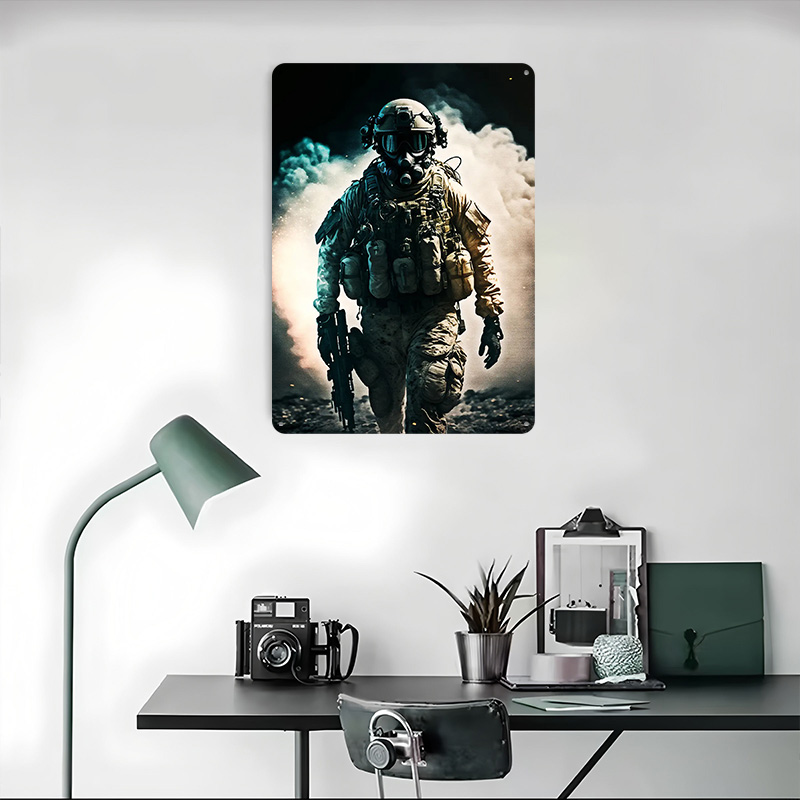 Poster Logam Troops Hunter Sen - Retro Poster Gaming ulasan dan harga