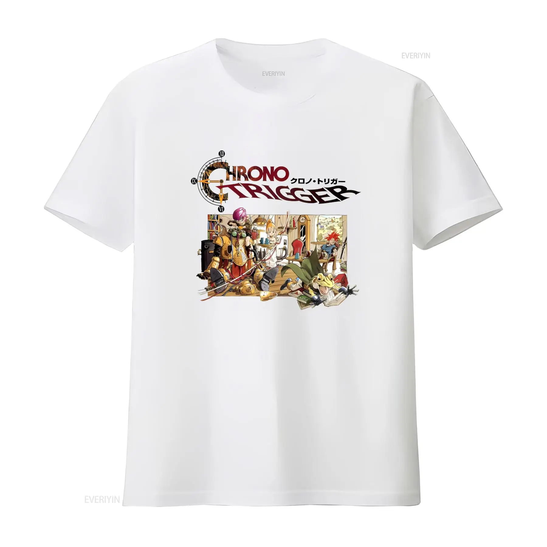Kaos Logo Video Game Chrono Tr - Retro Gaming Logo ulasan dan harga