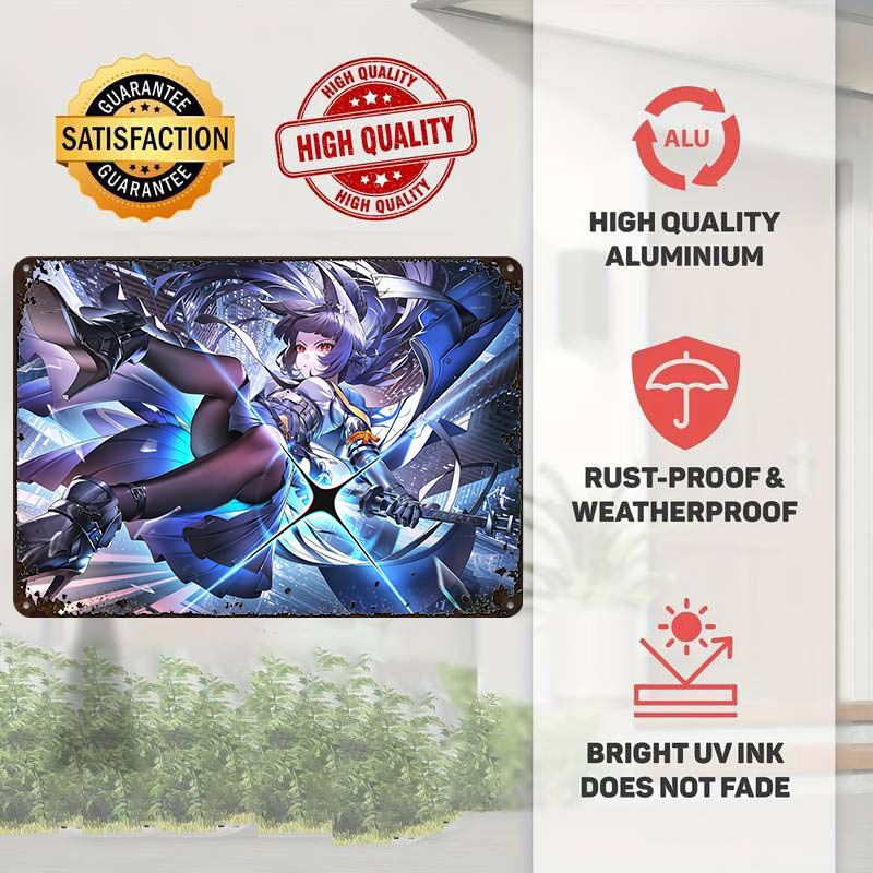 Poster Logam Hoshimi Miyabi Ze - Retro Poster Gaming ulasan dan harga