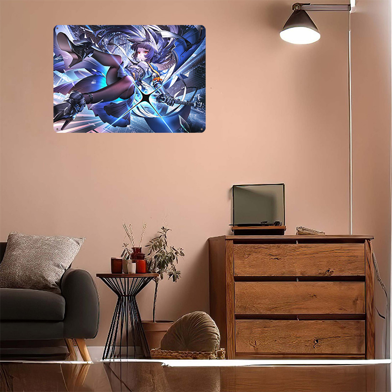 Poster Logam Hoshimi Miyabi Ze - Retro Poster Gaming ulasan dan harga