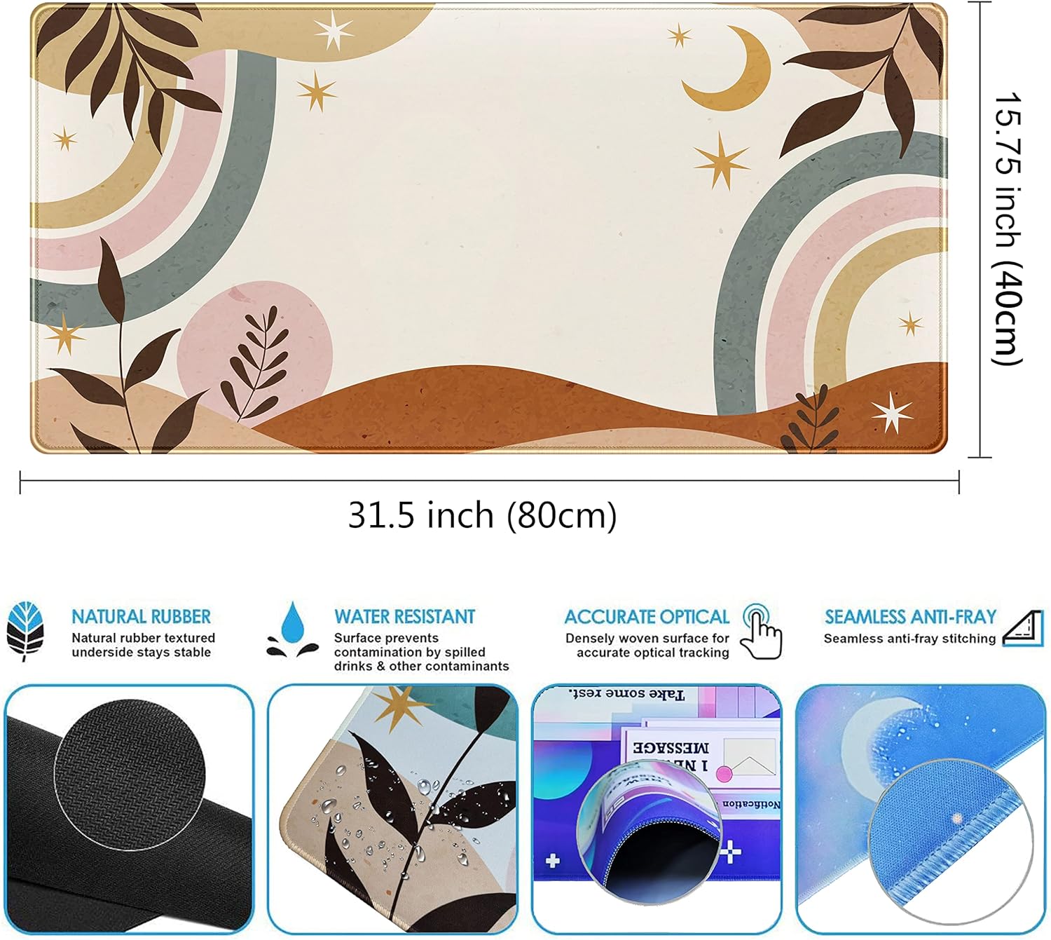 Alas Meja Abstrak Retro Boho – - Mouse Gaming Retro ulasan dan harga