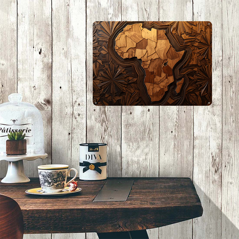 Poster Seni Ukiran Kayu Peta A - Retro Poster Gaming ulasan dan harga