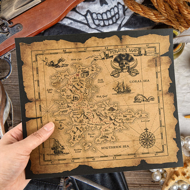 Peta Petualangan Bajak Laut Pe - Retro Poster Gaming ulasan dan harga