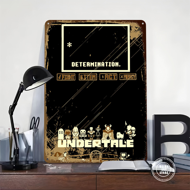 Poster Logam Undertale Seni Di - Retro Poster Gaming ulasan dan harga