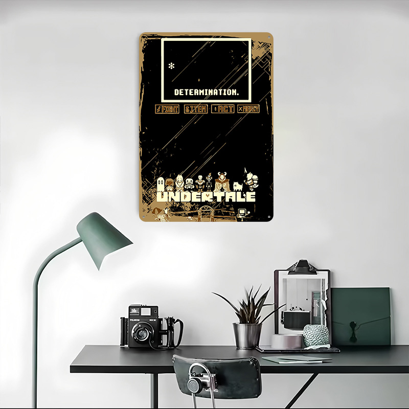 Poster Logam Undertale Seni Di - Retro Poster Gaming ulasan dan harga