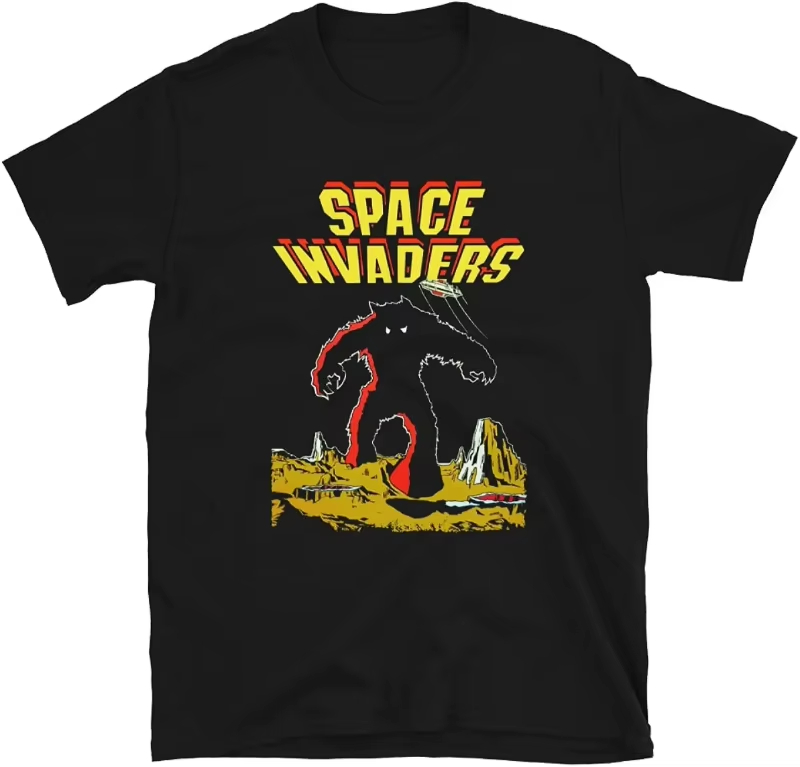 Kaos Pria Katun Motif Galaga R - Retro Gaming Gifts For Men ulasan dan harga